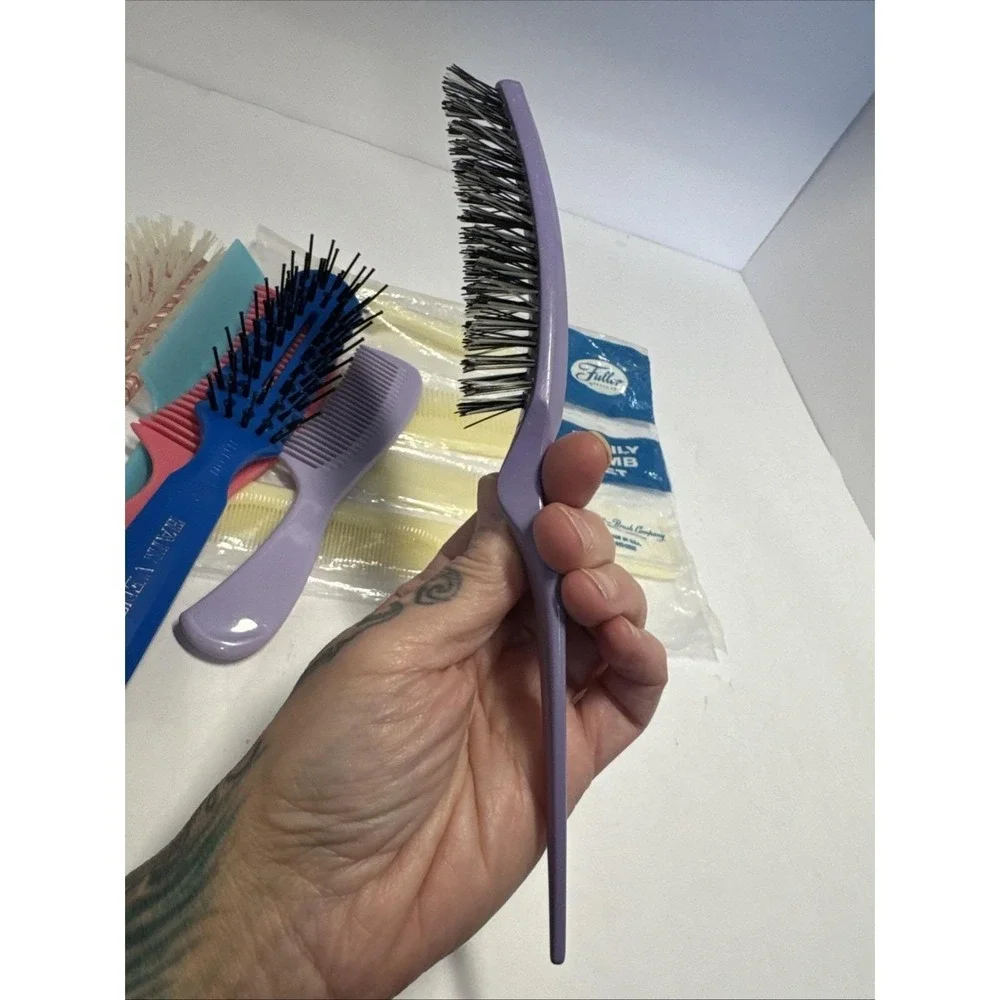VTG Lot 10 Hair‎ Brushes & Combs Variety Styling Tools